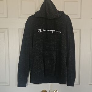 Champion Black Oversized Hoodie Sweatshirt